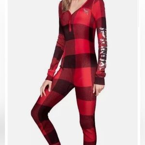 Pink Victorias Secret Christmas Jumpsuit